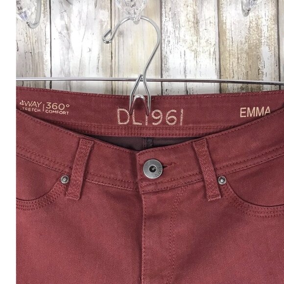 DL1961 Emma Instasculpt Legging Skinny Jeans - Color Garnet Size 29 - Picture 4 of 10